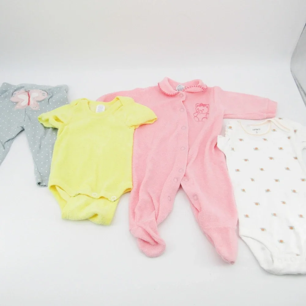 Carter's Cloud Island Gerber 0-6 months Baby Girl Clothing Lot Bodysuits 27 pcs